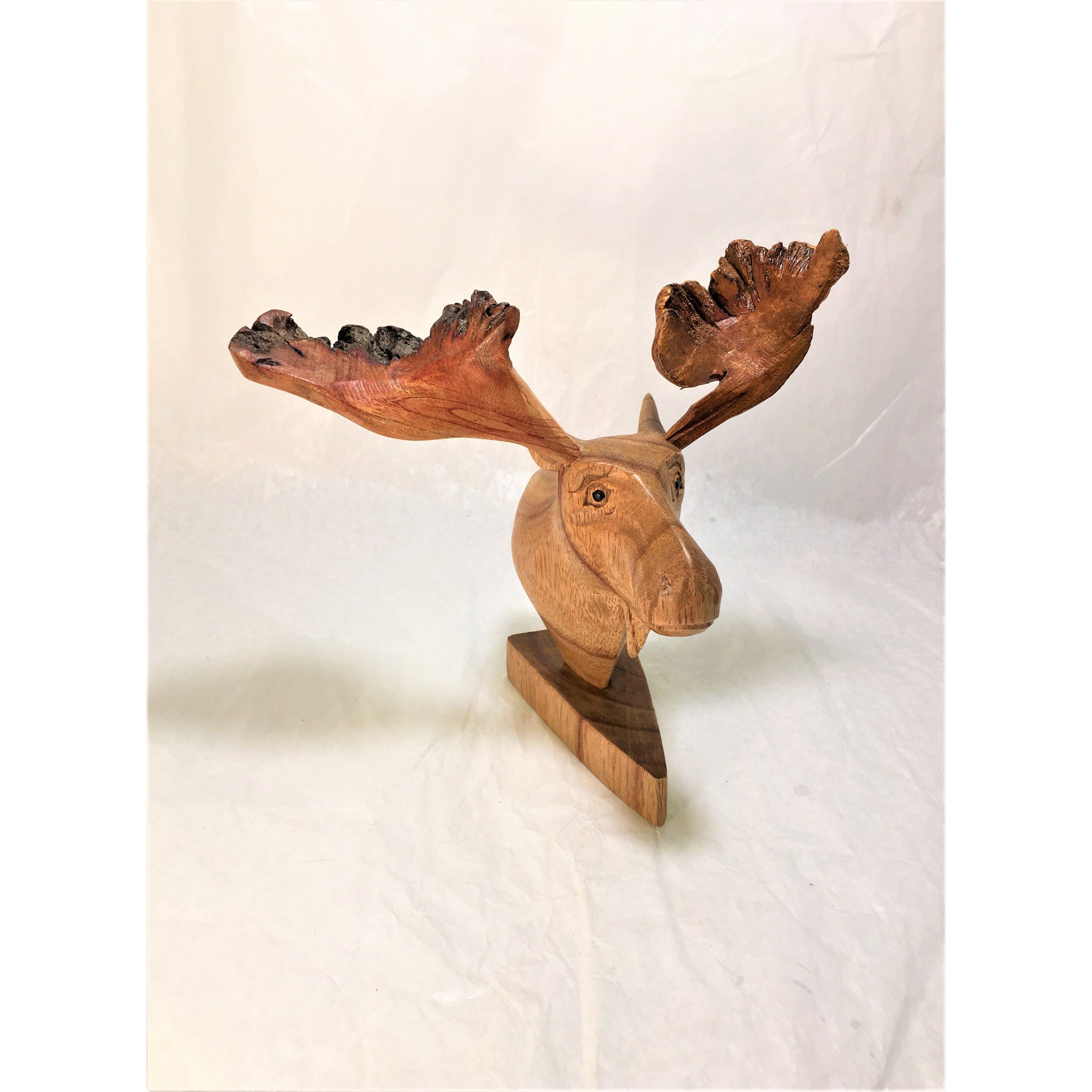 Wooden Moose Head/S