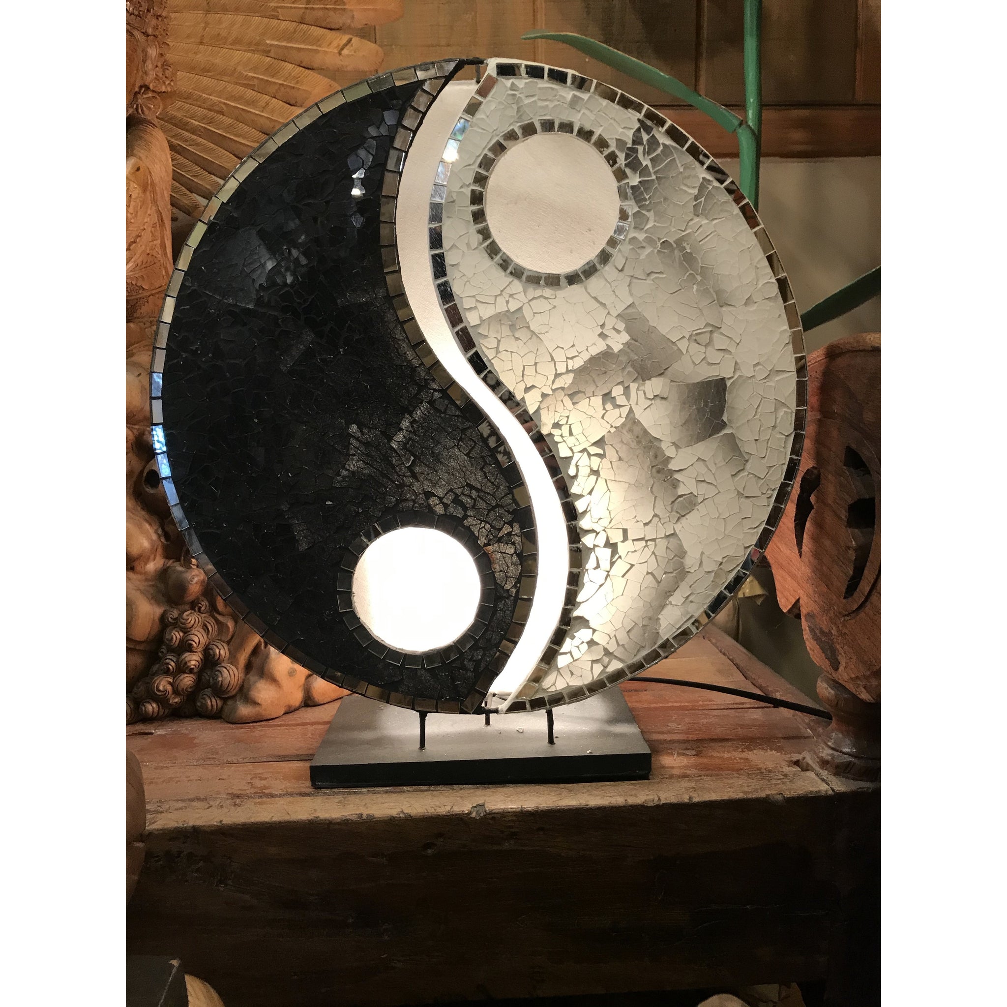 Mosaic Table Lamp/ Yin-yang (L)