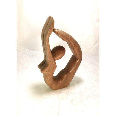 Wooden Yoga pose statue/A