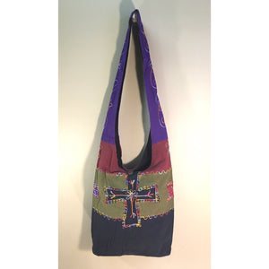Unisex Hippie Jogging Style Patchwork Shoulder Bag
