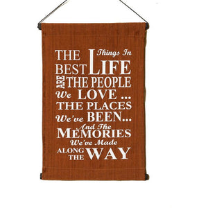 Best Things in Life Wall-Hanging