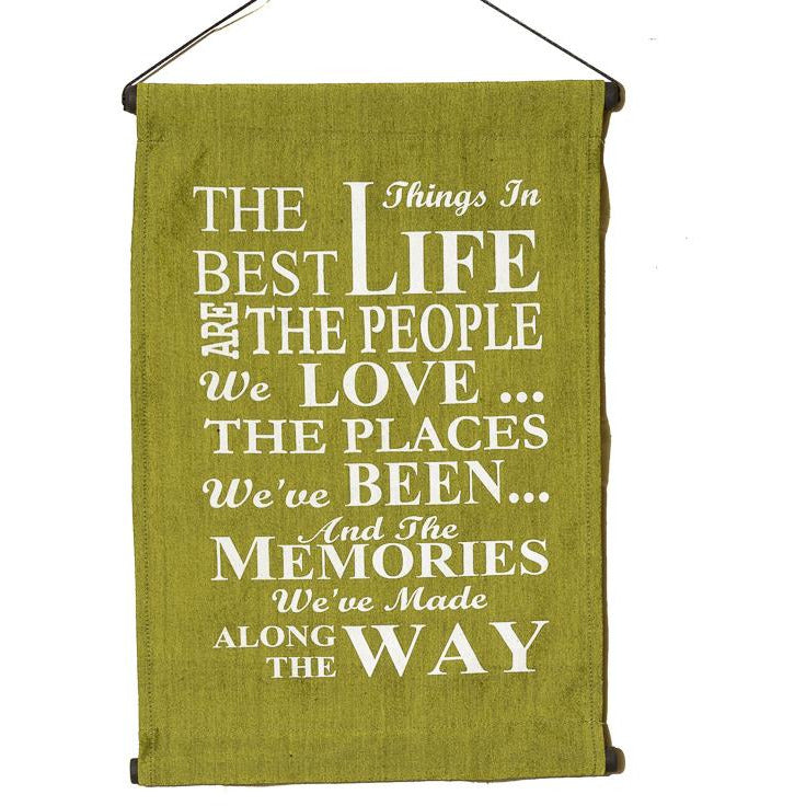 Best Things in Life Wall-Hanging
